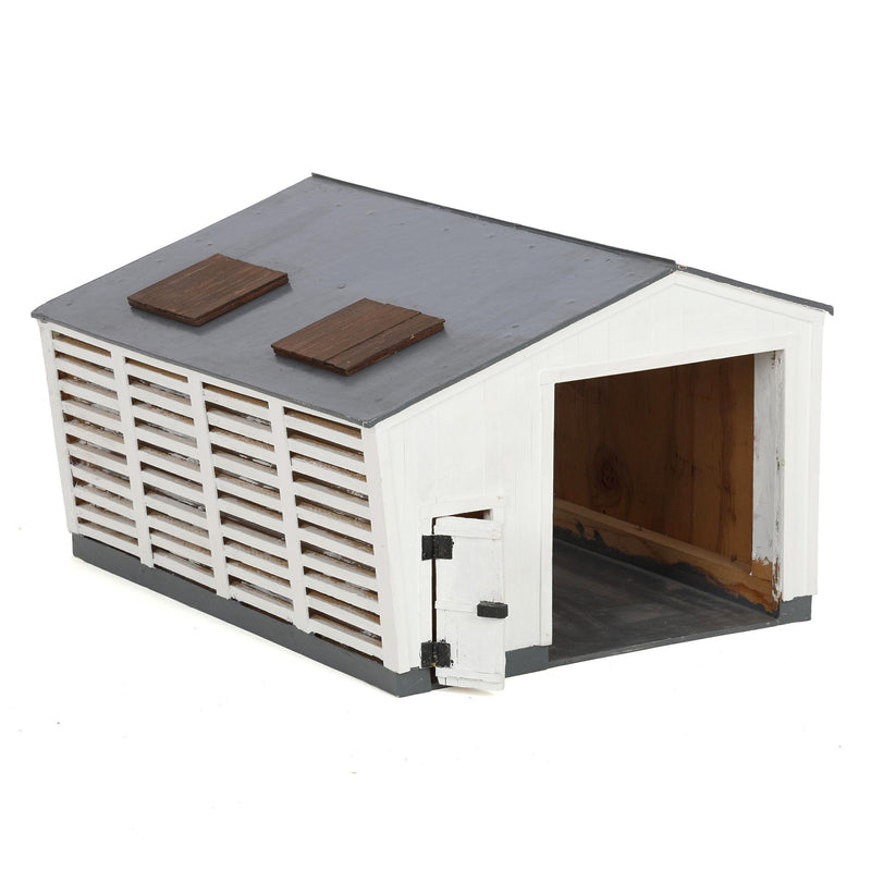 Custom Built White Farm Set with Barn, Equipment Sheds, Chicken House and Corn Crib