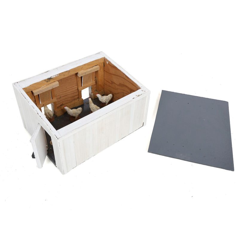 Custom Built White Farm Set with Barn, Equipment Sheds, Chicken House and Corn Crib