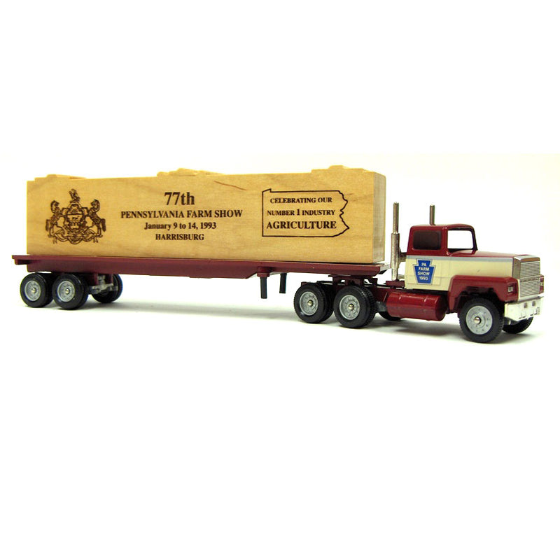 1993 Limited Edition Winross “PA Farm Show” featuring Flat Bed Trailer with Maple Wood Load