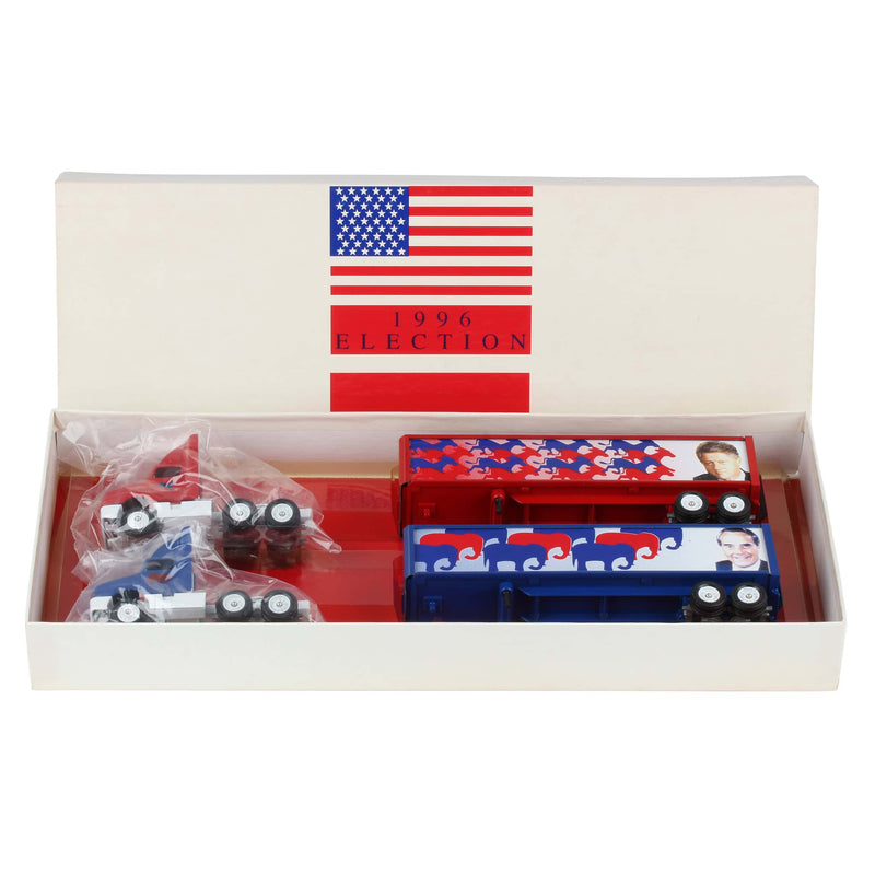 1/64 1996 Presidential Election Bill Clinton & Bob Dole Set of (2) Semi Trucks & Trailers by Winross