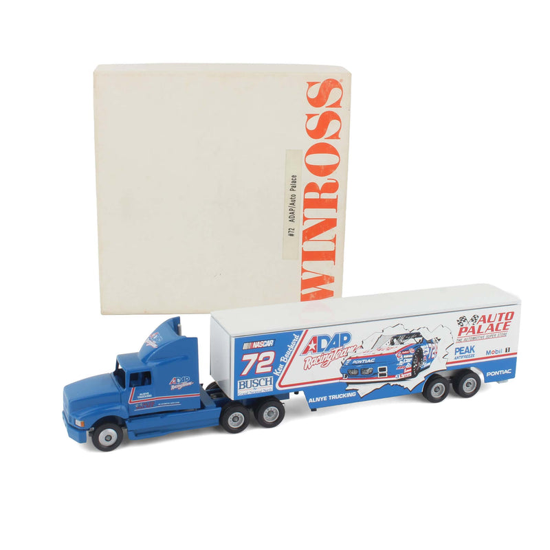 1/64 Ken Bouchard ADAP Racing Team Auto Palace Racing Semi with Transport Dropbed Trailer by Winross