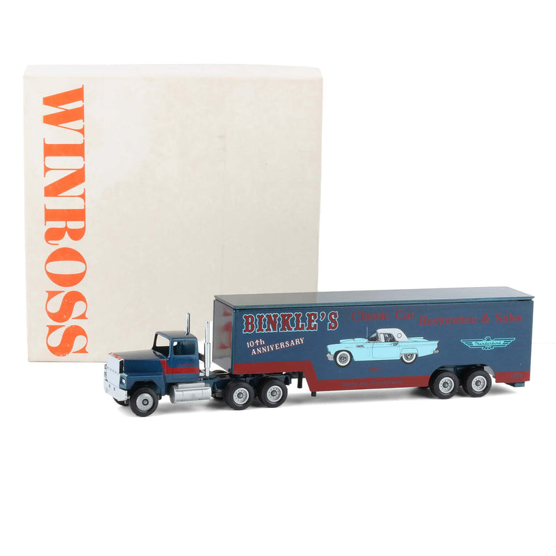 1/64 Binkle's Classic Car Restoration & Sales Semi Truck & Drop Bed Trailer by Winross