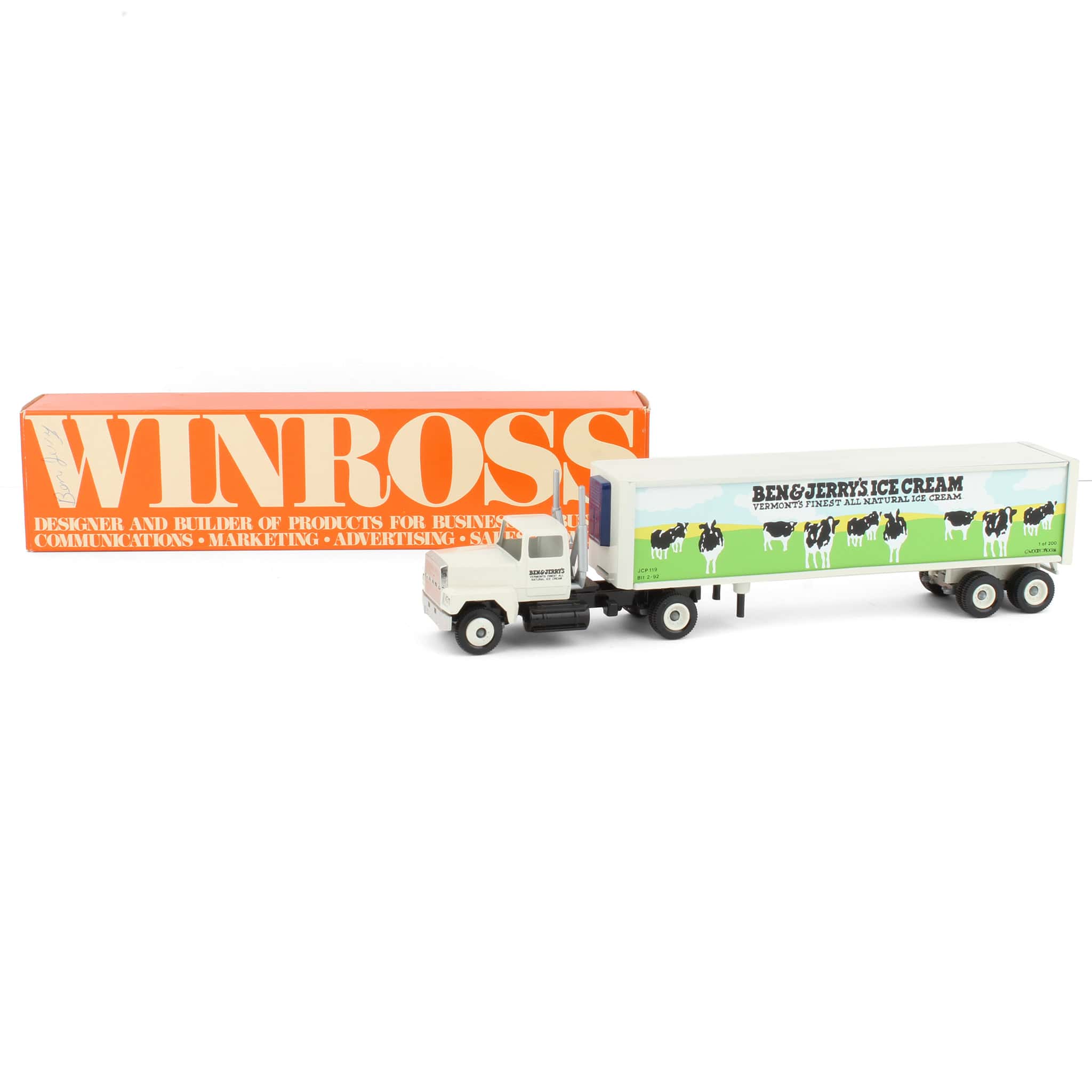 1/64 Ben & Jerrys Ice Cream Semi Truck & Trailer by Winross — Outback Toys