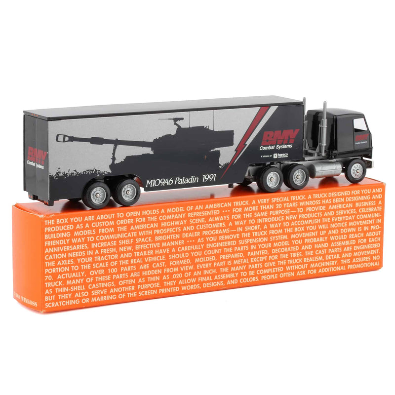 1/64 BMY Combat Systems Semi Truck & Drop Bed Trailer by Winross
