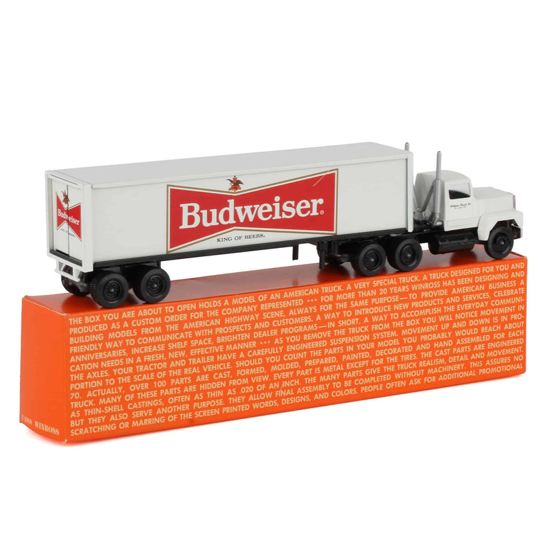 1/64 Budweiser Semi Truck & Box Trailer by Winross