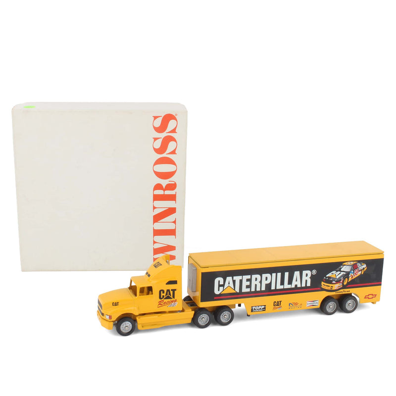 1/64 Caterpillar Racing Semi with Transport Dropbed Trailer by Winross