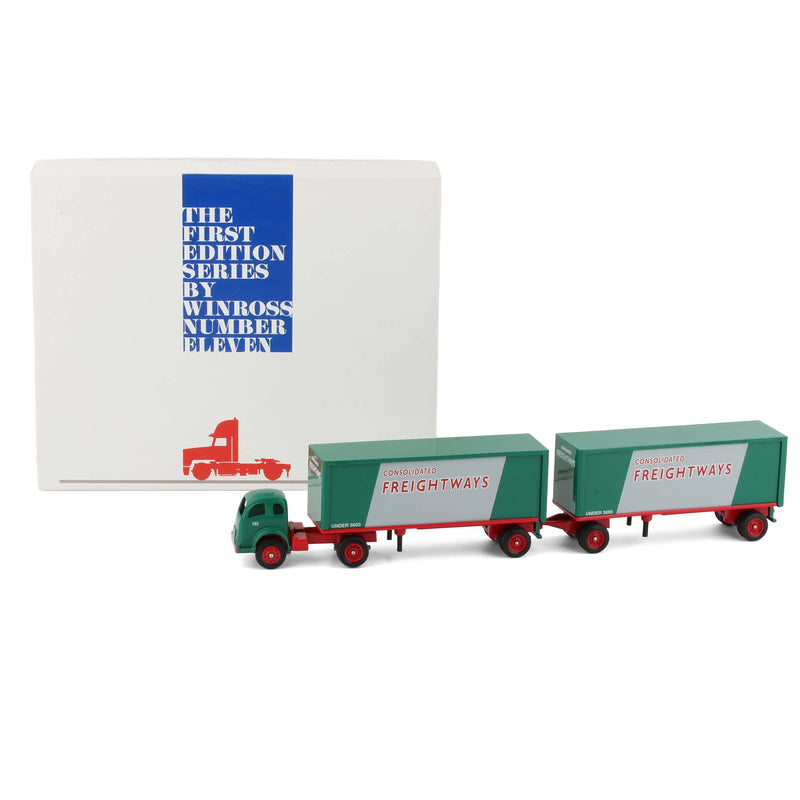 1/64 Winross Truck, Consolidated Freightways with Pup Trailers