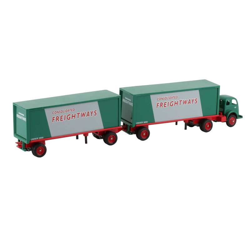 1/64 Winross Truck, Consolidated Freightways with Pup Trailers
