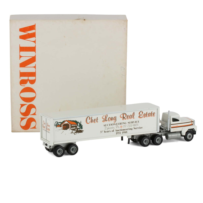 1/64 Chet Long Real Estate Auctioneering Service Semi Truck & Box Trailer by Winross