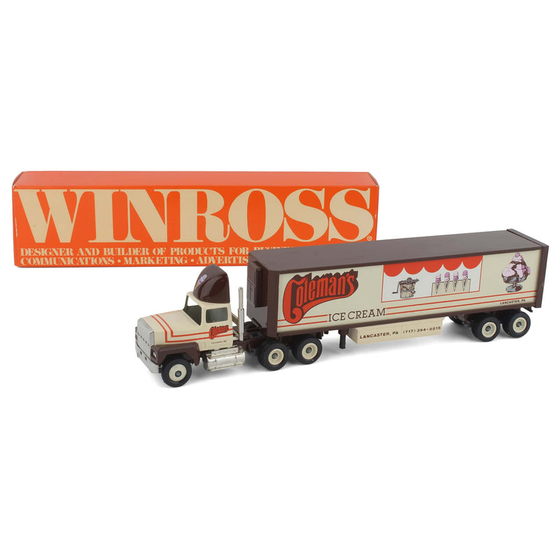1/64 1/64 Coleman's Ice Cream, Lancaster, PA Semi Truck & Trailer by Winross