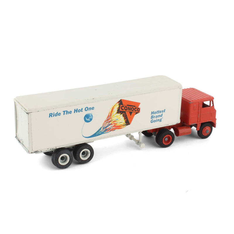 1/64 Vintage White Conoco "Hottest Brand Going" 32' Semi Truck & Trailer by Winross