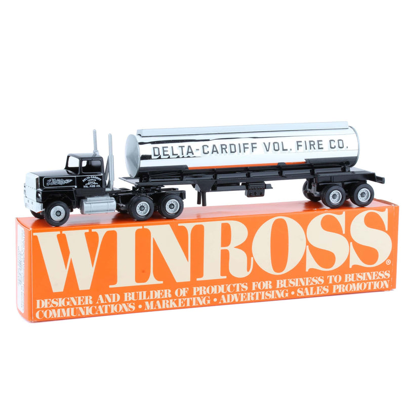 1/64 Delta-Cardiff Volunteer Fire Company Semi Truck & Tanker Trailer by Winross