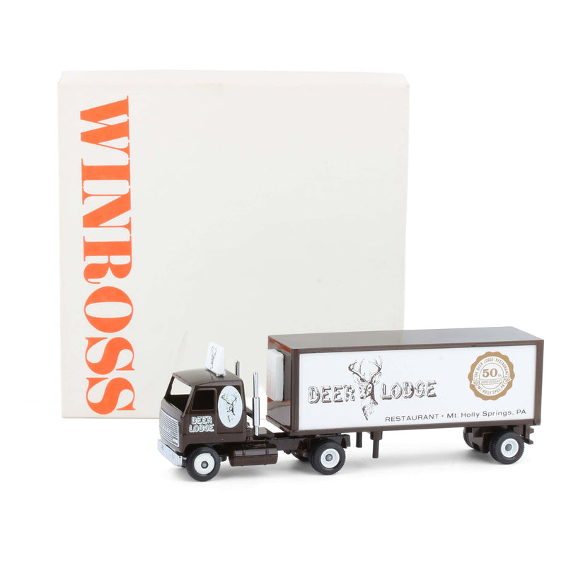1/64 Deer Lodge Restaurant Mt. Holly Springs, PA Mack Cabover Semi Truck & Reefer Pup Trailer by Winross