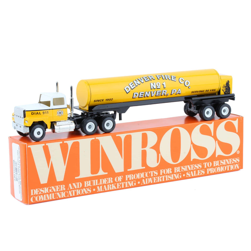 1/64 Denver, PA Fire Company, 90th anniversary Semi Truck & Tanker Trailer by Winross