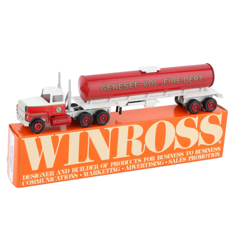 1/64 Genessee Volunteer Fire Department Semi Truck & Tanker Trailer by Winross