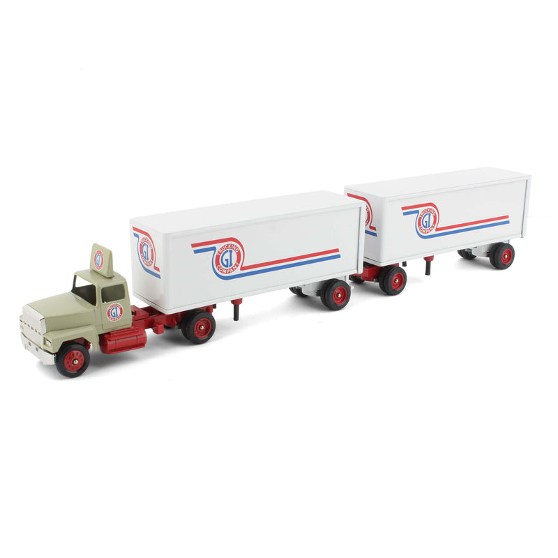 1/64 Winross Ford Semi Truck with Twin Pup Trailers, GI Trucking