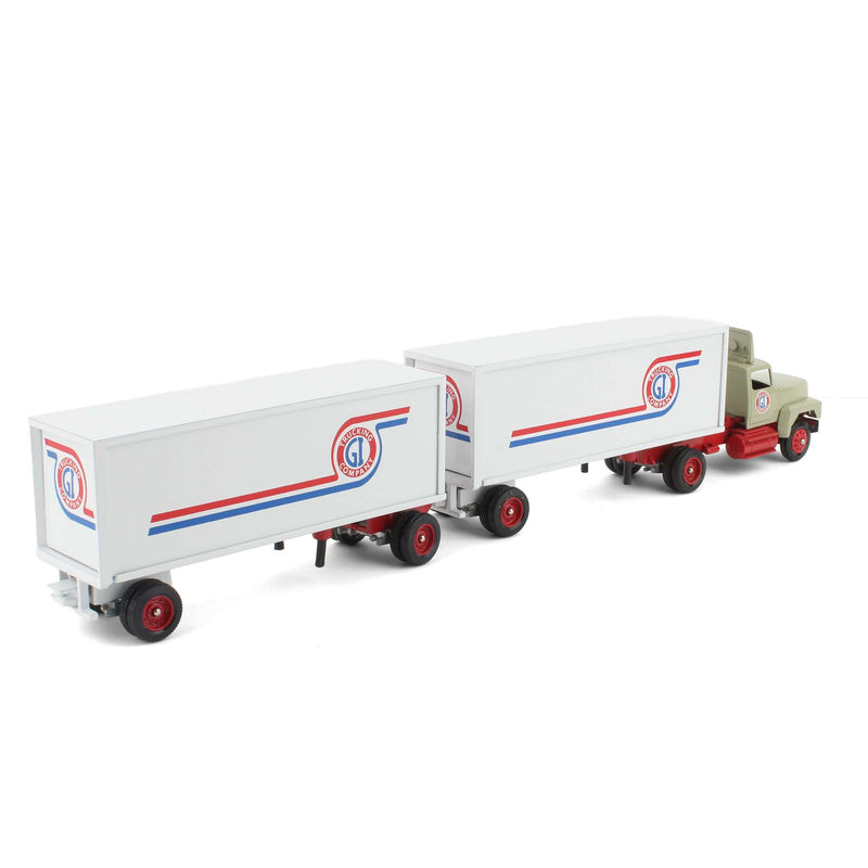 1/64 Winross Ford Semi Truck with Twin Pup Trailers, GI Trucking