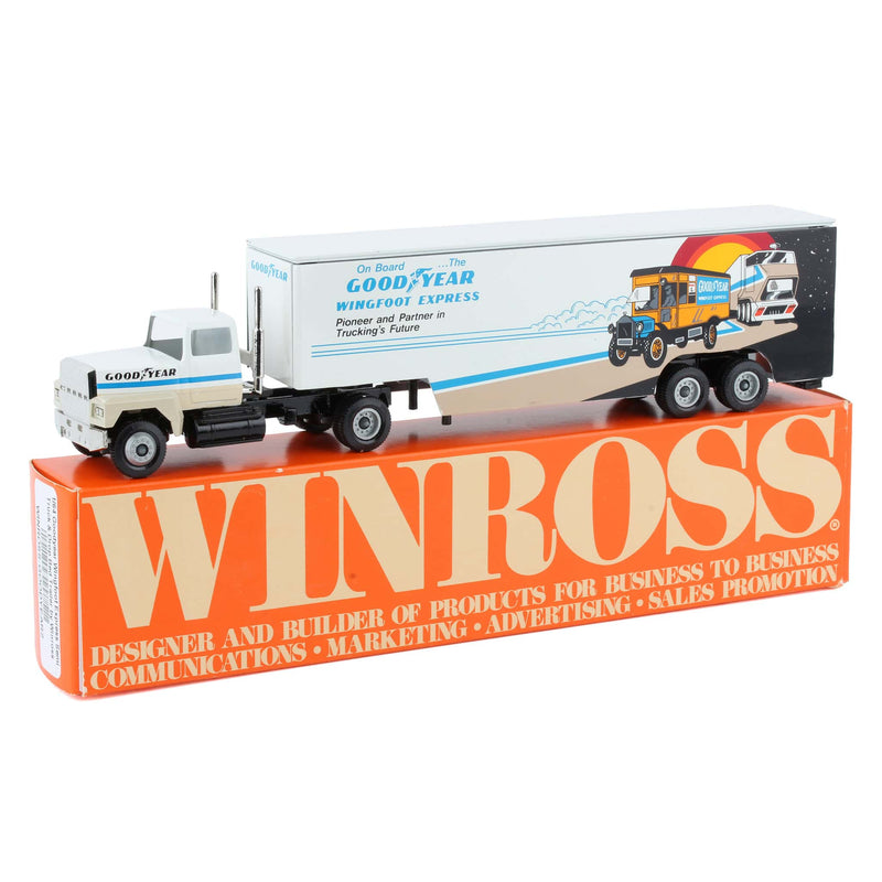 1/64 Goodyear Wingfoot Express Semi Truck & Drop Bed Trailer by Winross