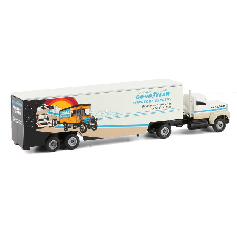 1/64 Goodyear Wingfoot Express Semi Truck & Drop Bed Trailer by Winross