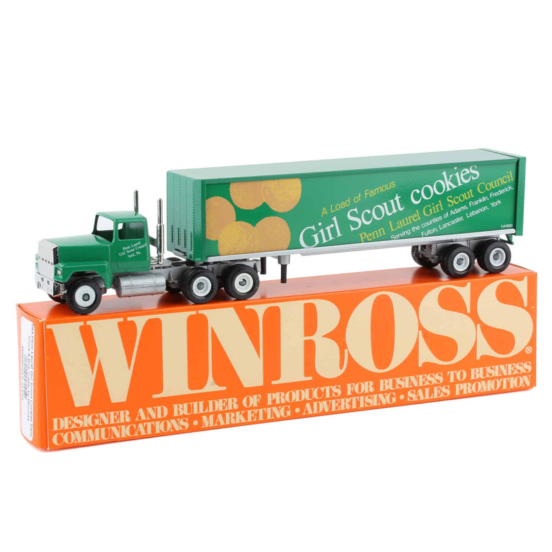 1/64 Penn Laurel Girl Scout Cookies Semi Truck & Box Trailer by Winross