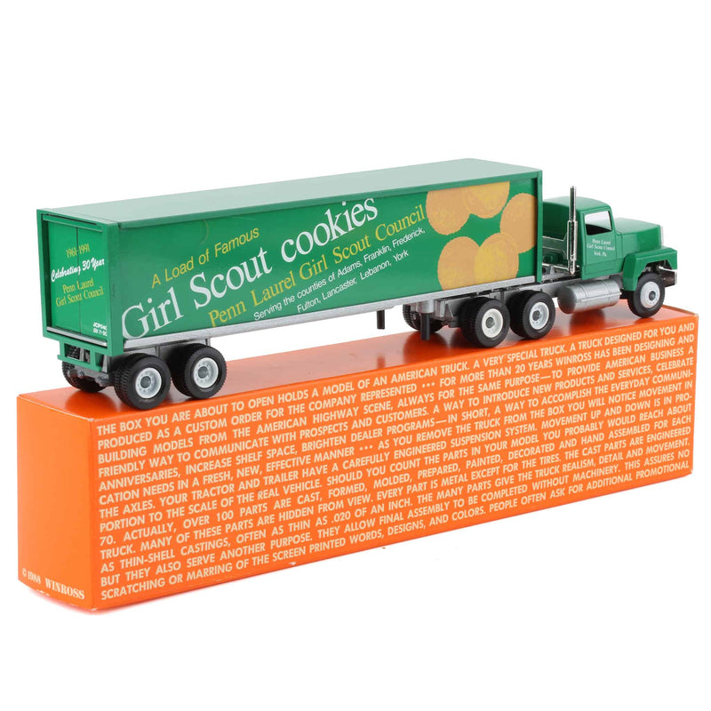 1/64 Penn Laurel Girl Scout Cookies Semi Truck & Box Trailer by Winross