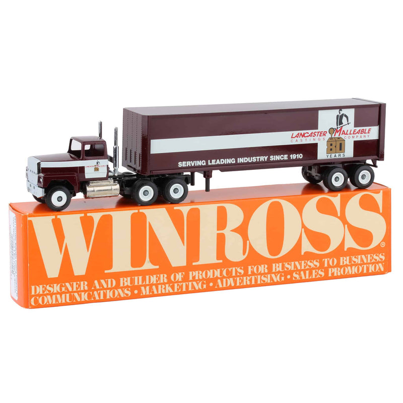 1/64 Lancaster Malleable Casting Company 80 Years Semi Truck & Box Trailer by Winross