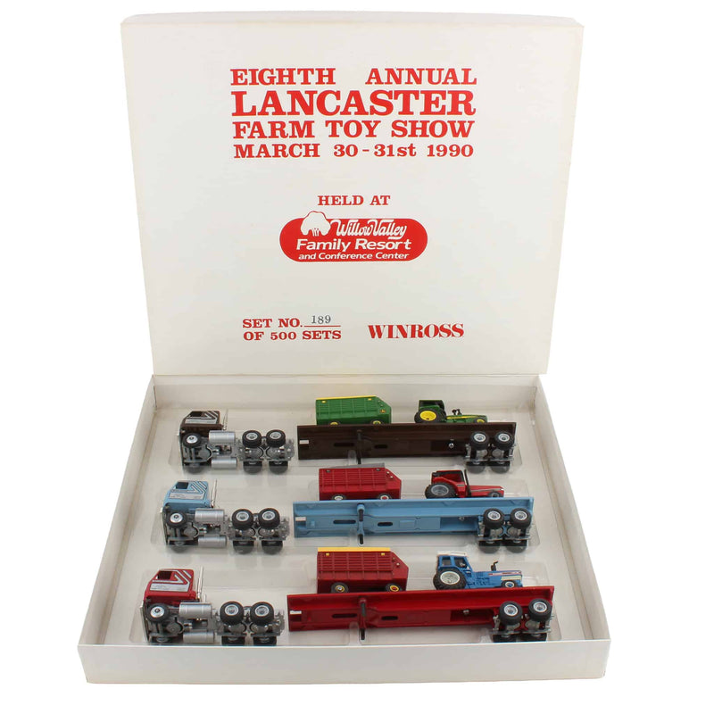 1/64 Mack Cabover Trucks with Tractor & Wagon Loads by Winross, 1990 Lancaster Farm Toy Show Limited Edition