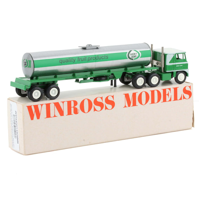 1/64 White 9000 Knouse Foods Semi Truck with Lucky Leaf Quality Fruit Products Tanker Trailer by Winross