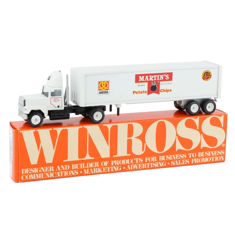 1/64 Martin's Potato Chips Semi Truck & Box Trailer by Winross