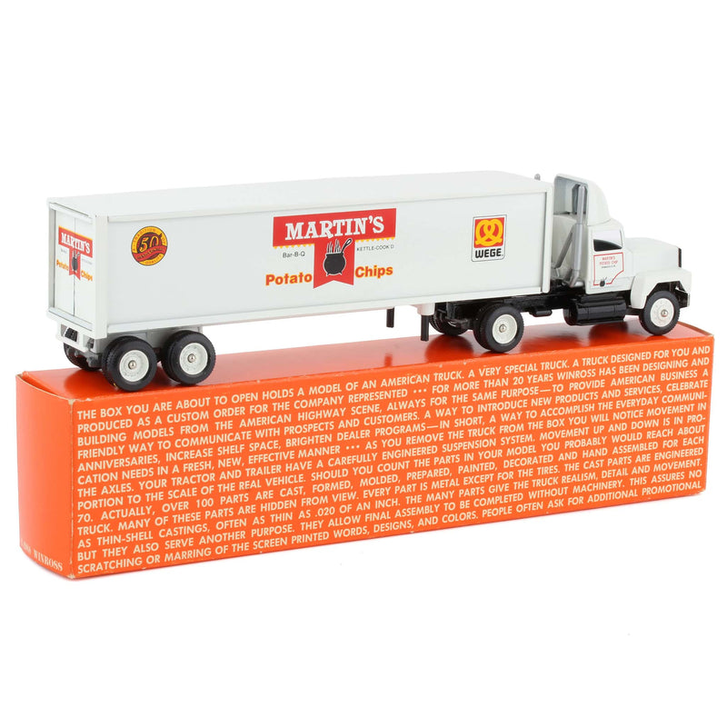 1/64 Martin's Potato Chips Semi Truck & Box Trailer by Winross