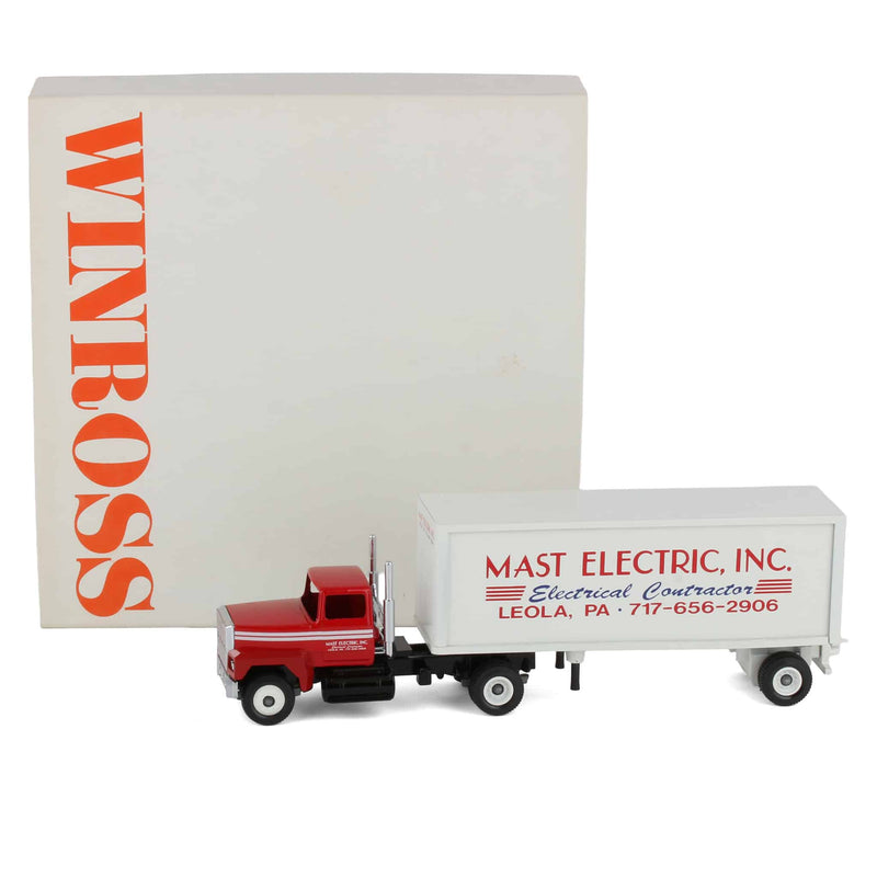 1/64 Mast Electric, Inc Semi Truck & Single Pup Trailer by Winross