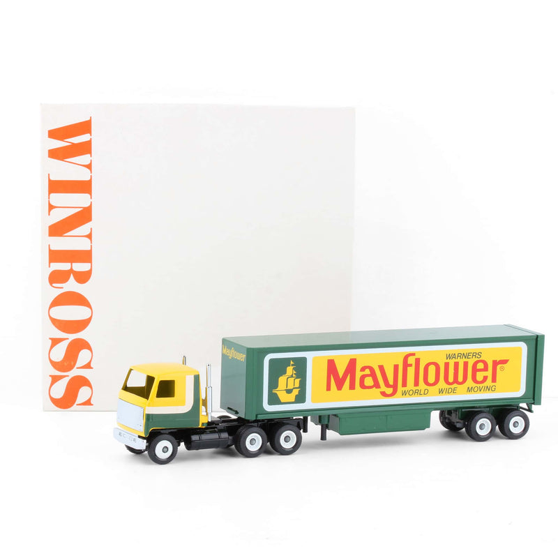 1/64 Winross Cabover Semi Truck with Mayflower Moving Trailer