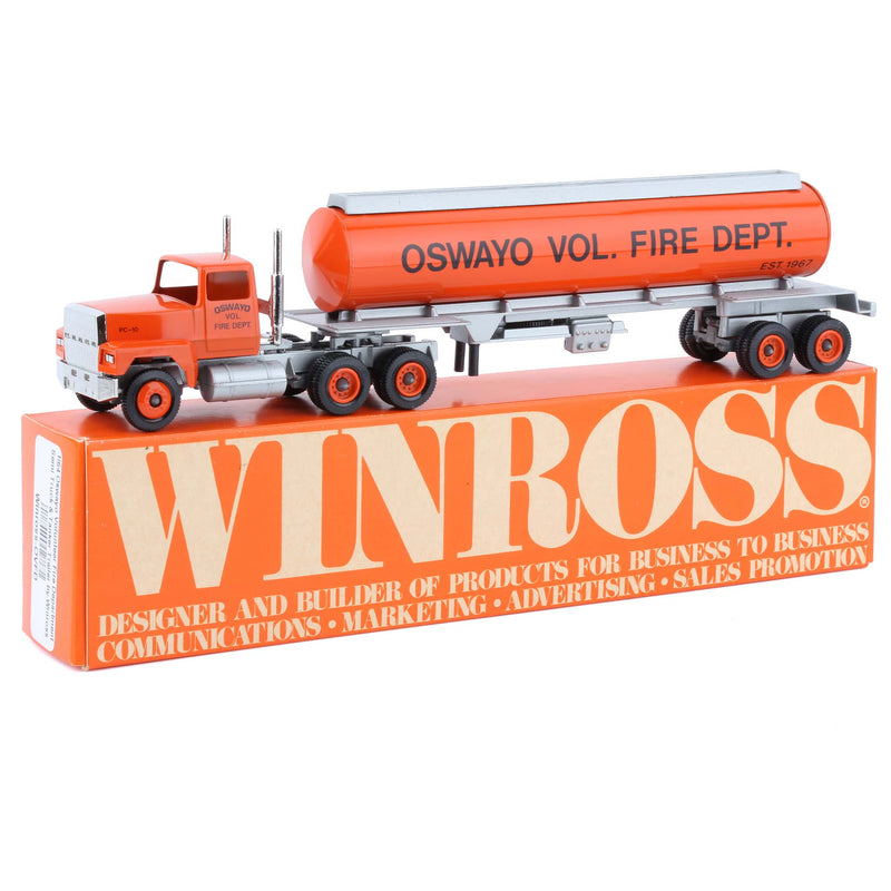 1/64 Oswayo Volunteer Fire Department Semi Truck & Tanker Trailer by Winross