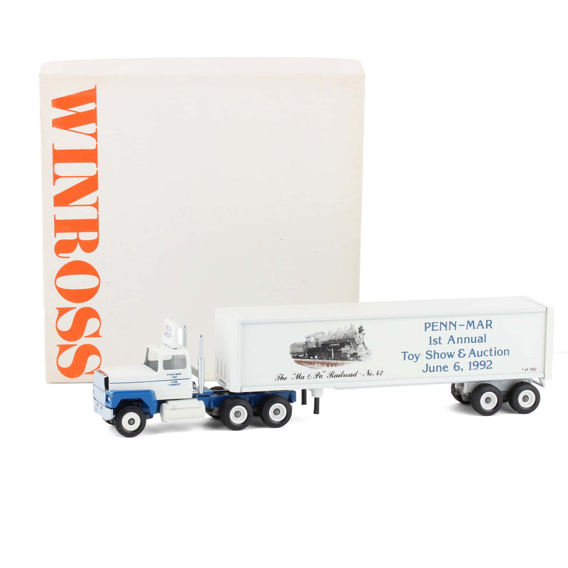 1/64 Penn-Mar 1st Annual Toy Show & Auction, Limited Edition, Semi Truck & Trailer by Winross