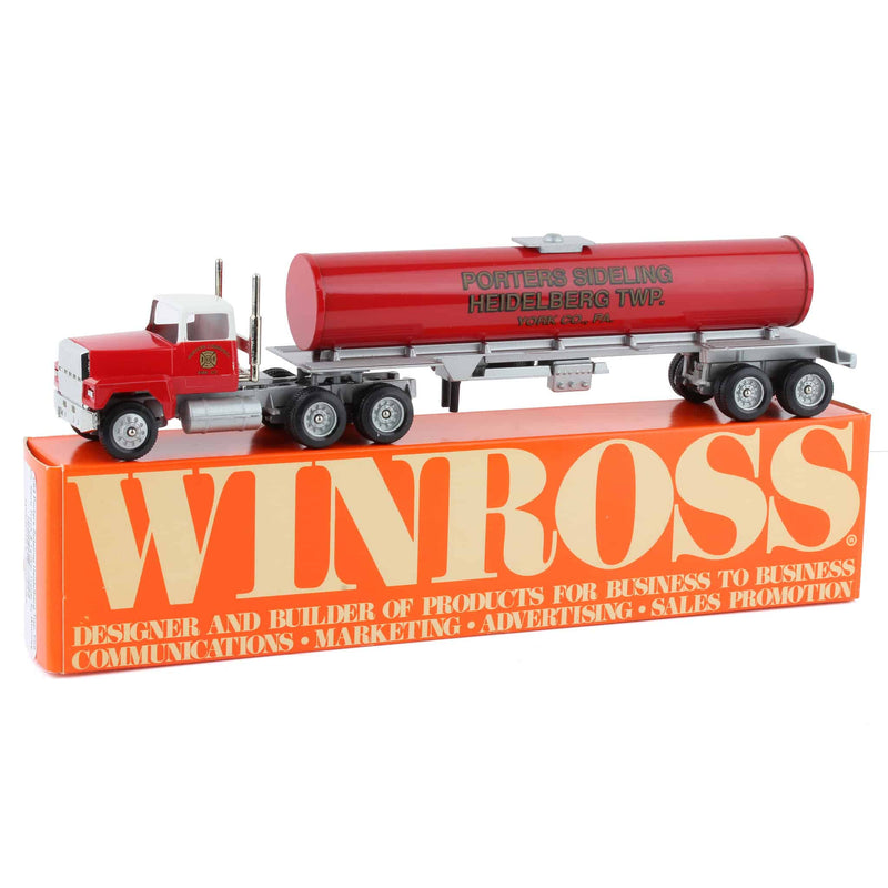 1/64 Porters Sideling Heidelberg Twp. Fire Co. Semi Truck & Tanker Trailer by Winross
