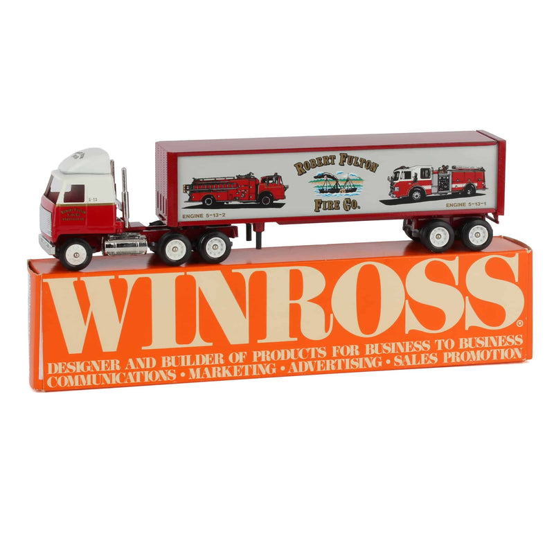 1/64 Robert Fulton Fire Co. Semi Truck & Box Trailer by Winross