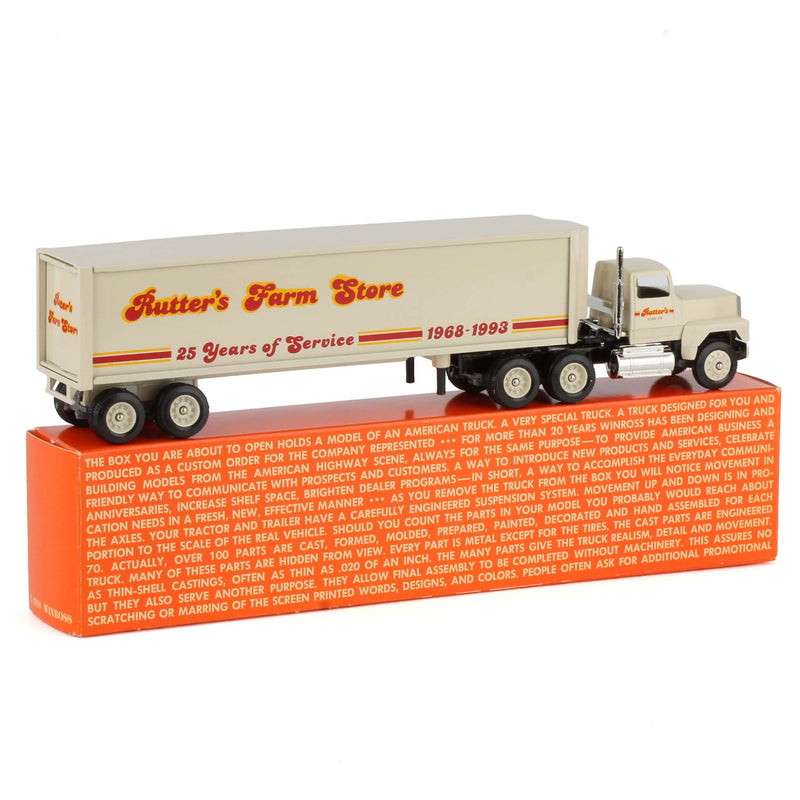 1/64 Rutter's Farm Store 25 Year Anniversary Semi Truck & Reefer Trailer by Winross