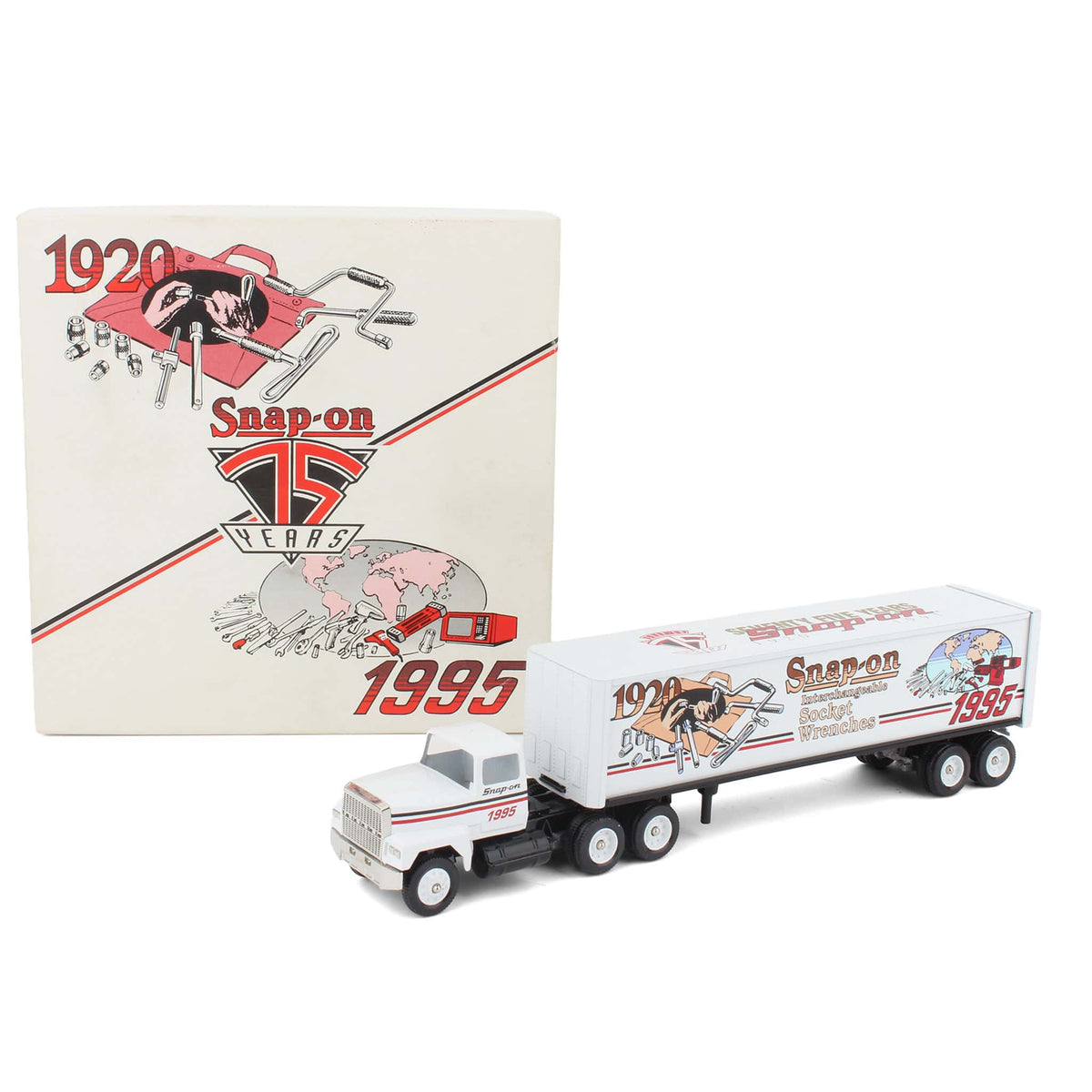 1:64 Snap-on Tool Truck 限定版 1/64 1995 Snap-on Tools Winross Truck and Box Trailer, 75 Years