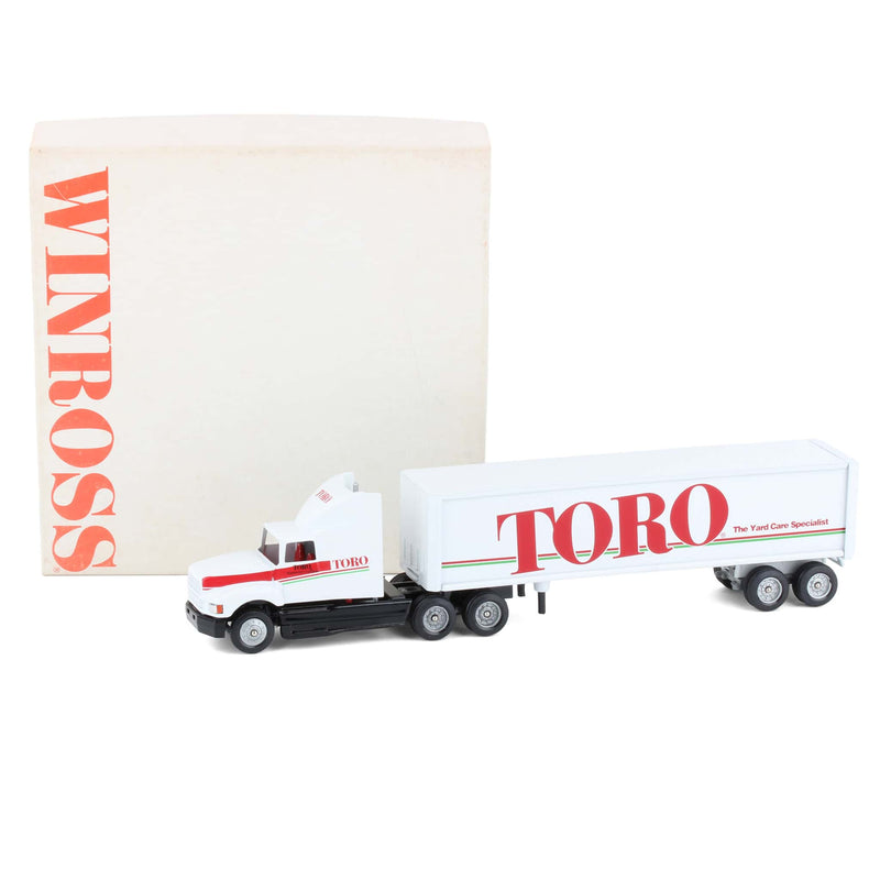 1/64 White Semi Truck and Box Trailer with TORO Decor by Winross