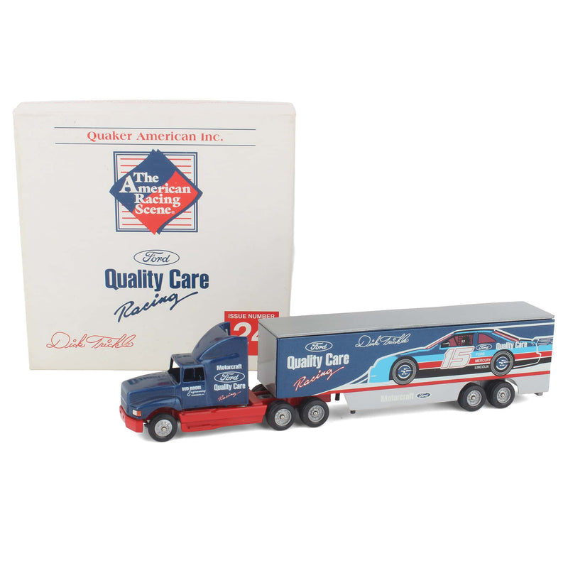 1/64 Ford Dick Trickle Racing Semi with Transport Dropbed Trailer by Winross