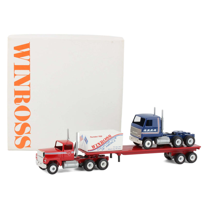 1/64 Winross Collector Club of America Semi Truck & Flatbed Trailer with Mack Truck Load by Winross