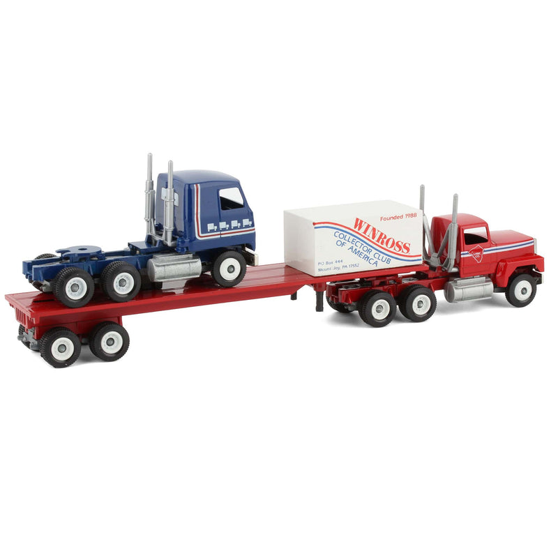 1/64 Winross Collector Club of America Semi Truck & Flatbed Trailer with Mack Truck Load by Winross
