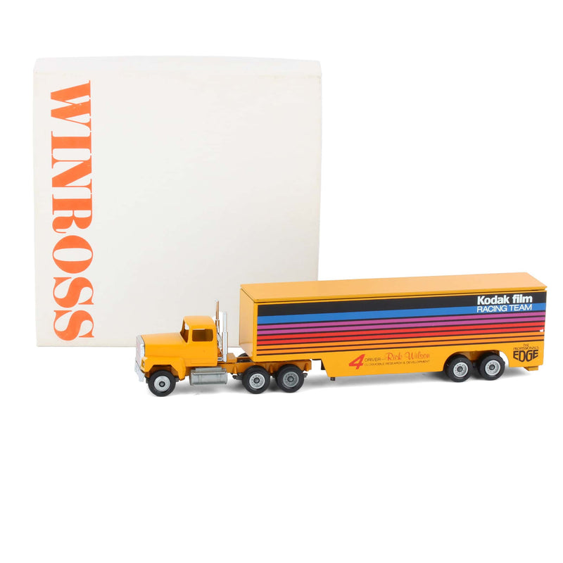 1/64  Rick Wilson Kodak Film Racing Semi Truck & Transport Drop Bed Trailer by Winross