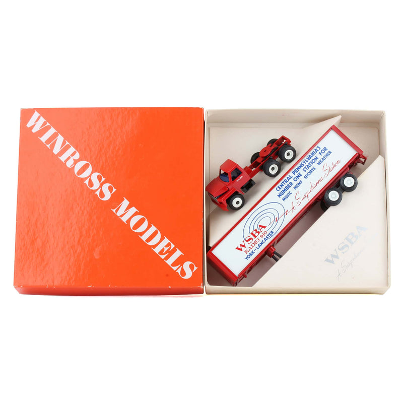1/64 WSBA Radio Station, York-Lancaster Open Hood Semi Truck & Trailer by Winross