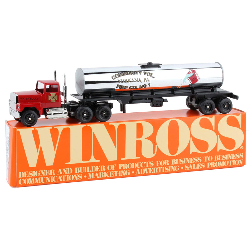 1/64 Yorkana Community Vol. Fire Co. Semi Truck & Tanker Trailer by Winross