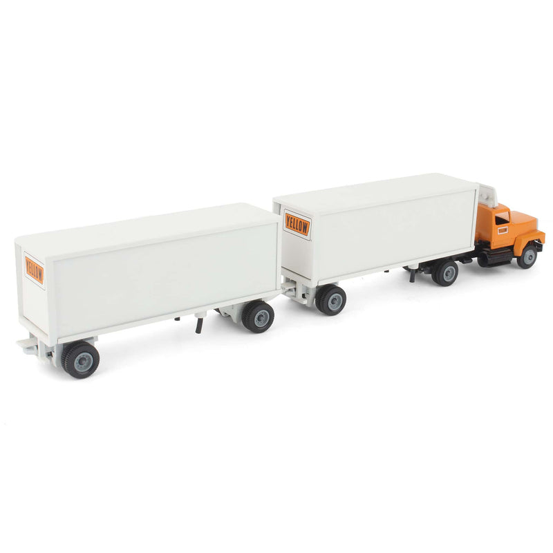 1/64 Winross Ford Truck with Yellow Freight Twin Pup Trailers