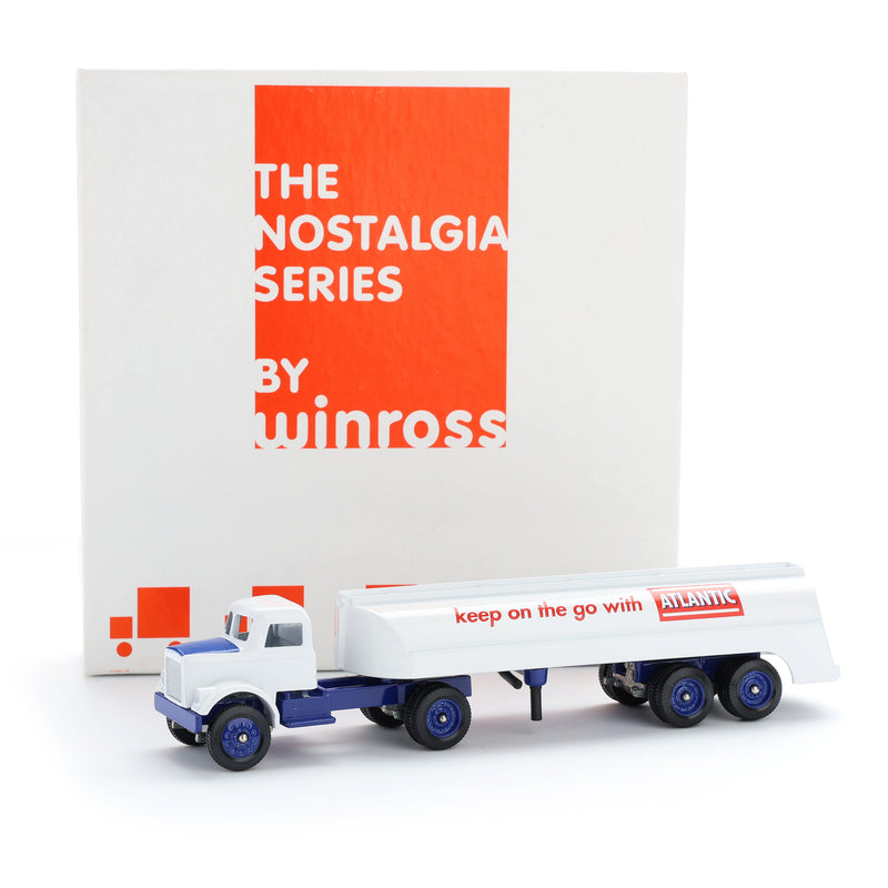 1/64 Winross Semi Truck with Tanker Trailer, Atlantic, Nostalgia Series 5