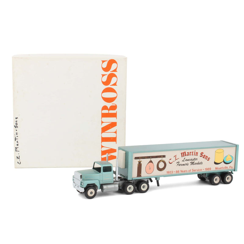 1/64 C.Z. Martin Sons Lancaster Farm Markets Truck & Box Trailer by Winross