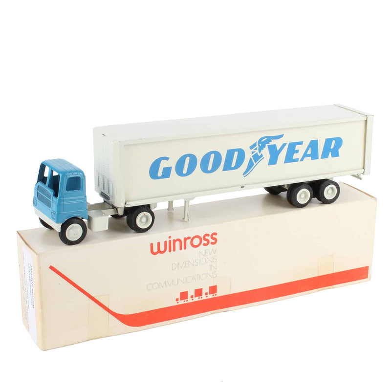 1/64 Truck by Winross, Goodyear Trailer with Blue Cab