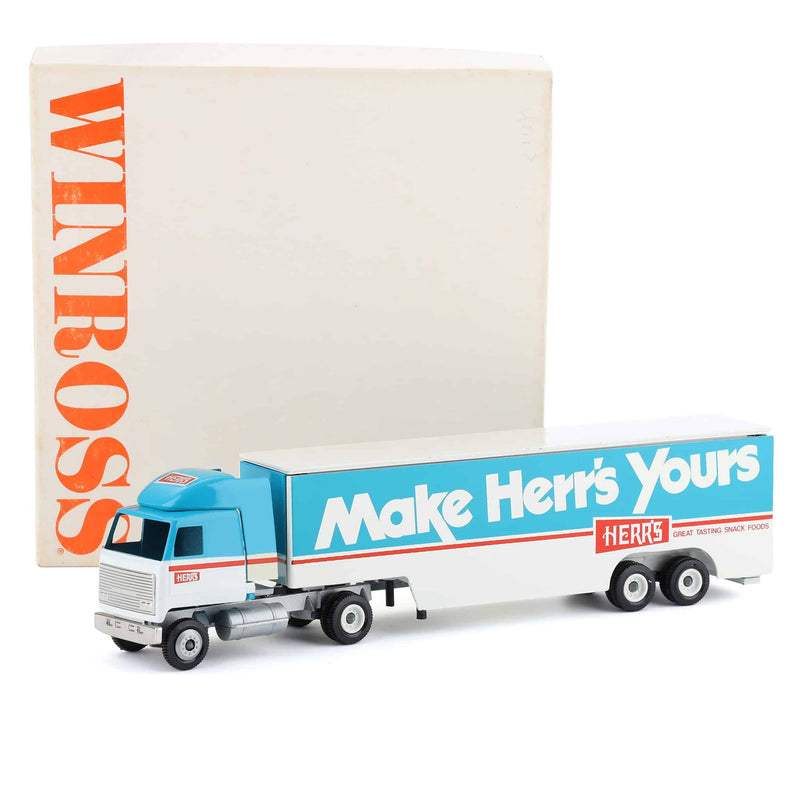 1/64 Herr's Snacks, "Make Herr's Yours" Semi Truck & Drop Bed Trailer by Winross